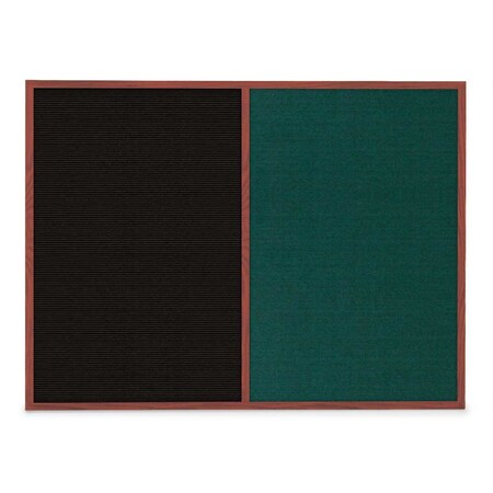 United Visual Products Slim Style Indoor Enclosed Corkboard, 48 UVRDS48SBH-GOLD-BLSPRU